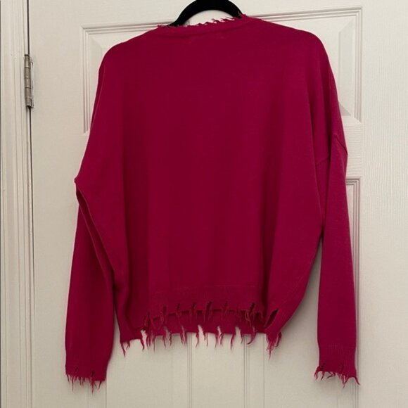 Distressed Hot Pink Sweater by six fifty - Picture 2 of 5
